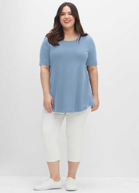 Longshirt Kurzarm Uni