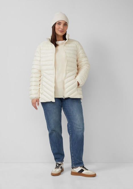 Pullover in Rippstruktur mit Fledermausärmeln