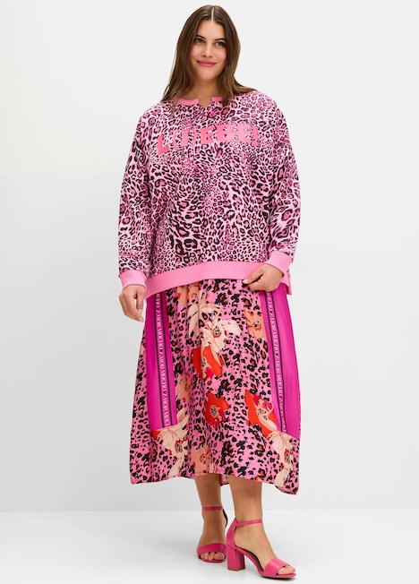 Sweatshirt Langarm Sonstiges Muster Ohne Kragen