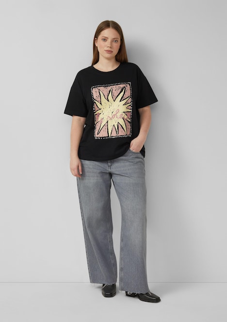 Baumwollshirt mit Frontprint
