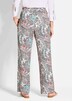 Lange Viskose Schlupfhose mit Paisley-Print und weitem Bein
