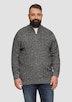 Pullover mit Troyer-Kragen in Melange-Optik