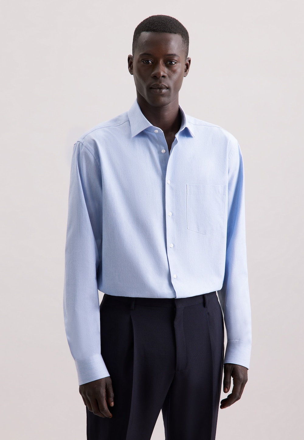 Herren Flanellhemd - Uni