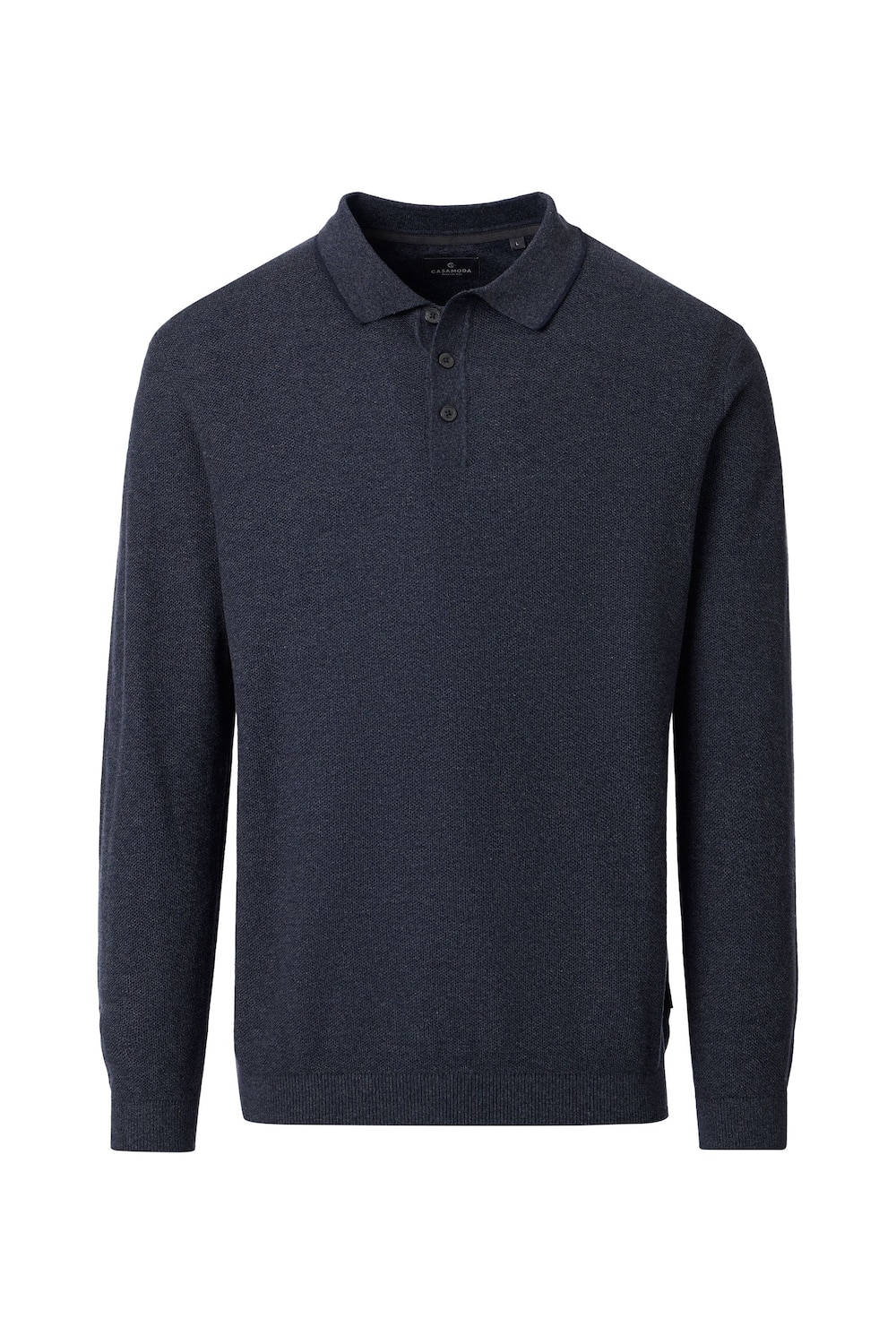 Polo-Shirt Langarm uni