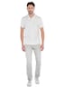 Herren Poloshirt mit Knopfleiste , Reinweiss