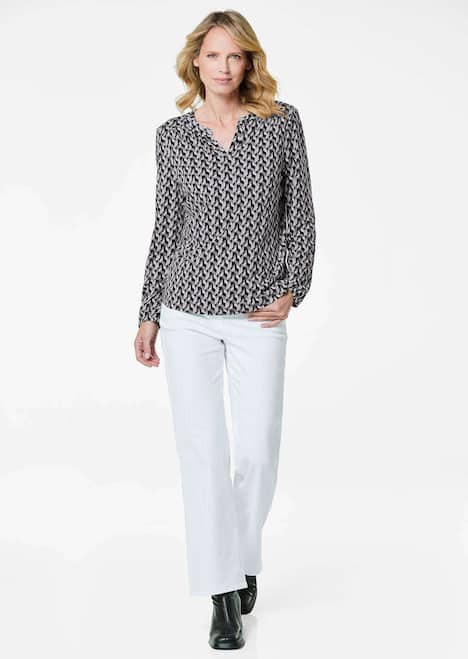 Elegantes Blusenshirt mit V-Ausschnitt