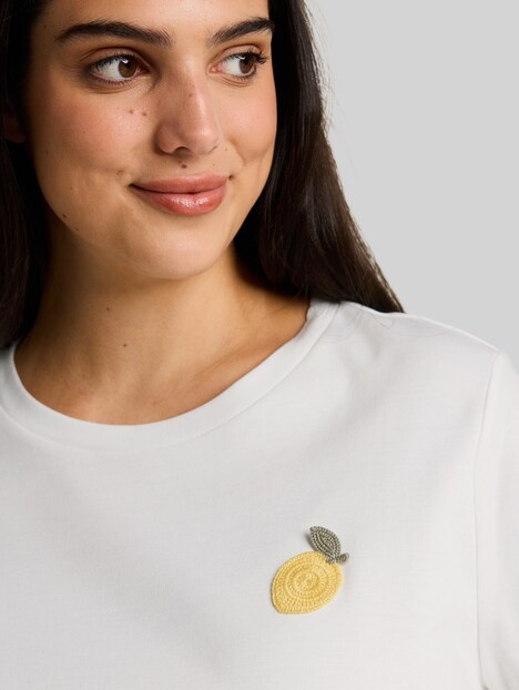 T-Shirt mit Häkel-Detail