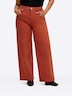 Jeans Jeans mit weitem Bein und High-Waist-Bund Formbund Uni