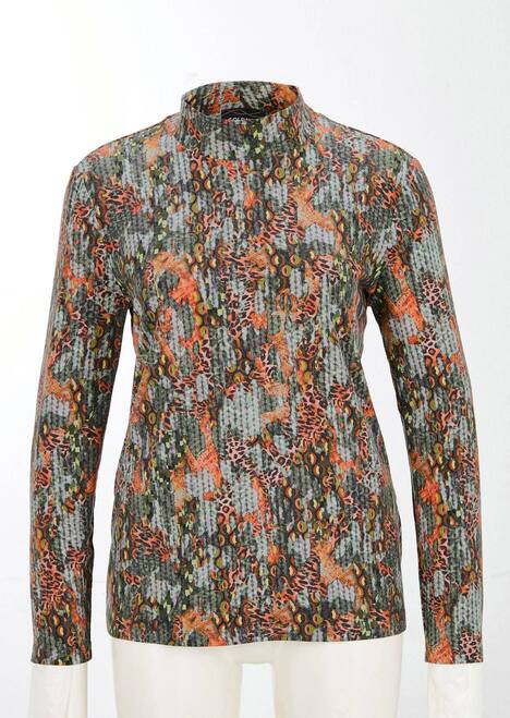 Bedrucktes Jersey-Shirt, Langarm