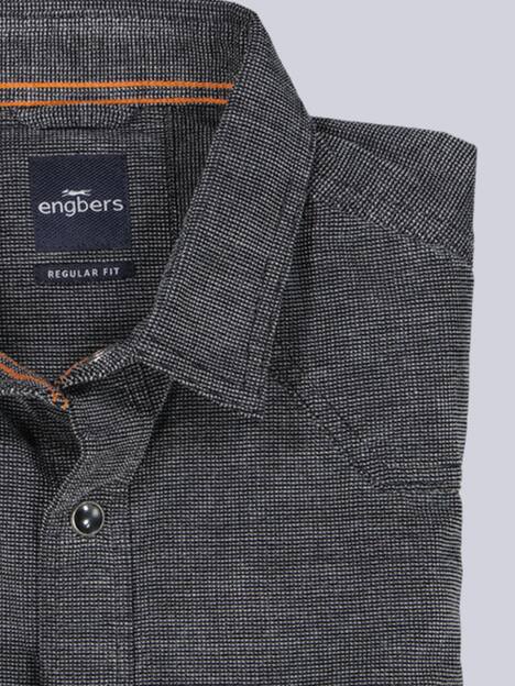 engbers Herren Hemd uni , Schwarz