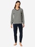 Schiesser Damen Pyjama Casual Essentials - nachtblau