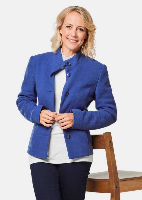 GOLDNER Blazer Blazer met geraffineerd ontworpen kraag