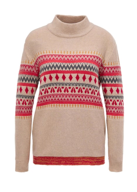 Strickpullover mit Rollkragen