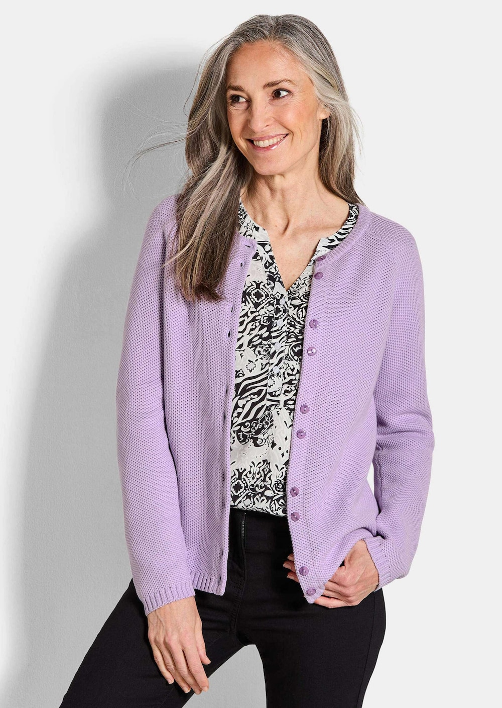 Strickjacke aus reiner Baumwolle