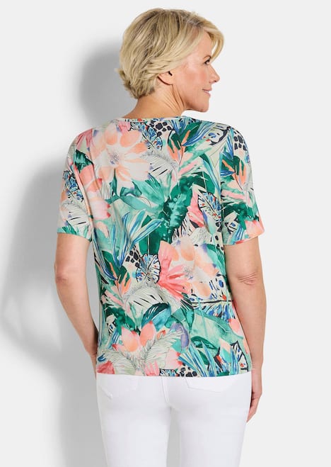 Jerseyshirt mit Dschungel-Print