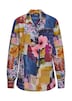 Viscose blouse met patchworkprint