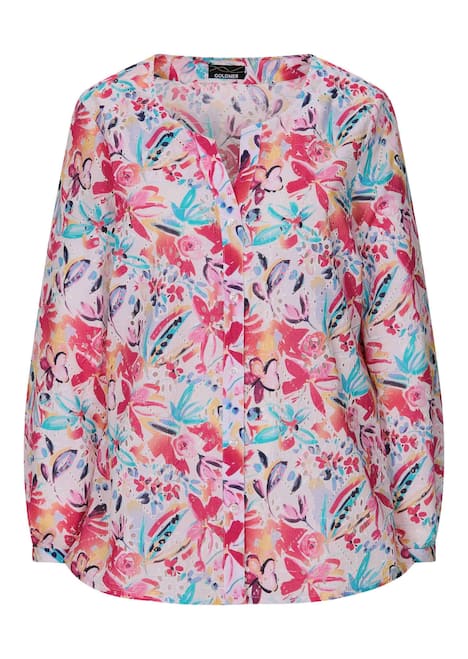 Druckbluse mit floralem Design