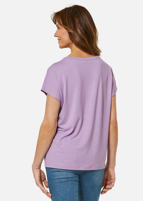 Bequemes Rundhalsshirt aus glänzender Qualität