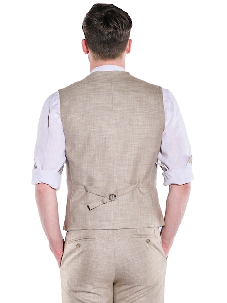 Herren Sakko-Weste slim fit , Beige