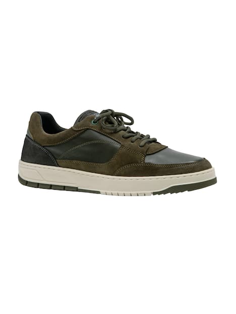 engbers Herren Ledersneaker sportiv , Khaki