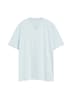 Baumwoll-T-Shirt mit Logo-Print und V-Neck