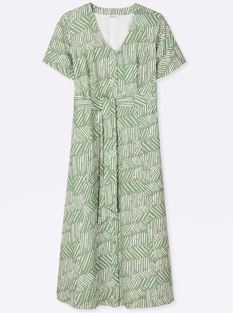 Kleid Kurzarm Ohne Kragen