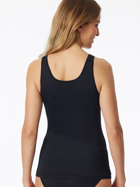 Schiesser Damen Unterhemd 2-Pack Trägertop - Unique Micro - schwarz