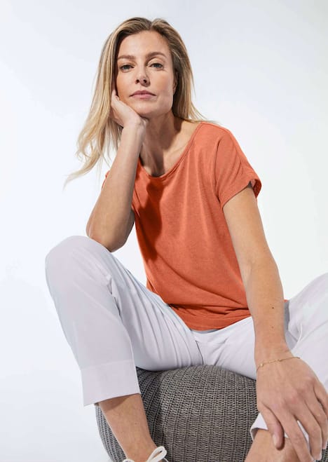 Shirt in Leinenoptik