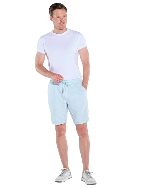 Herren Chino-Bermuda mit Tunnelzug , Hellblau