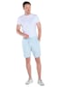 Herren Chino-Bermuda mit Tunnelzug , Hellblau
