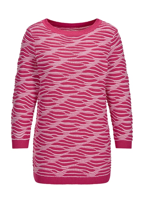 Katoenen trui met golvende structuur