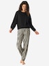 Schiesser Damen Pyjama Modern Nightwear - schwarz