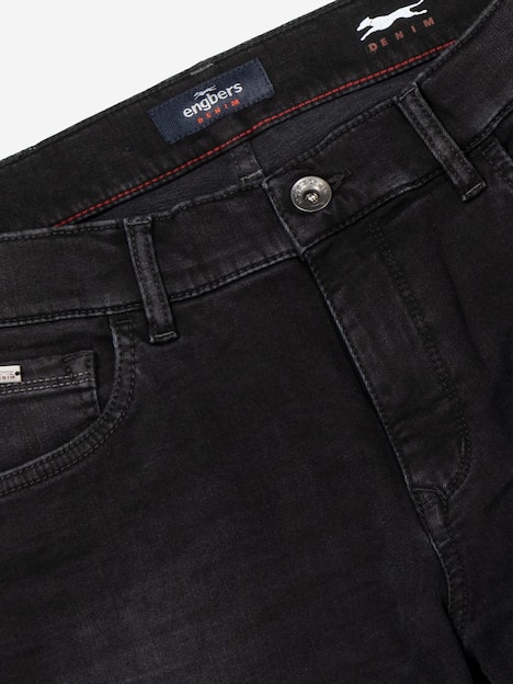engbers Herren Super-Stretch-Jeans slim fit , Schwarz
