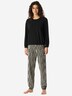 Schiesser Damen Pyjama Modern Nightwear - schwarz