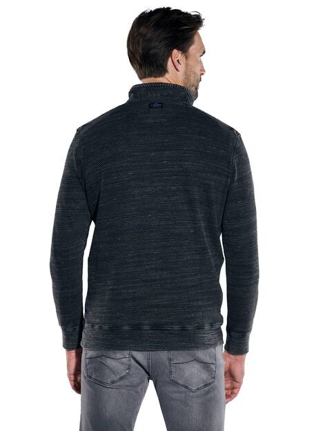 engbers Herren Sweatshirt strukturiert , Schwarz