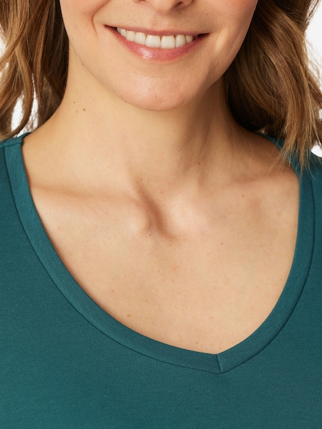 Schiesser Damen Pyjama Modern grün