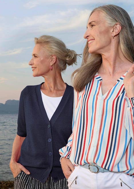 Damen Cardigan in Pink, Halbarm