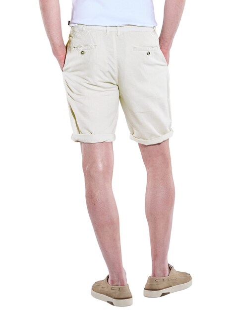 Herren Chino-Bermuda mit Tunnelzug , Hellgrau