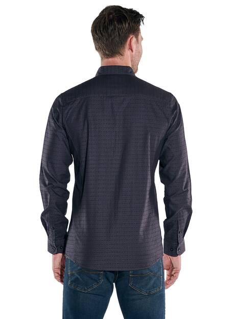 engbers Herren Langarm-Hemd gemustert , Anthrazit