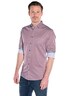 Herren Hemd langarm , Bordeaux