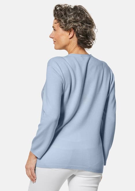 Basicpullover mit V-Ausschnitt