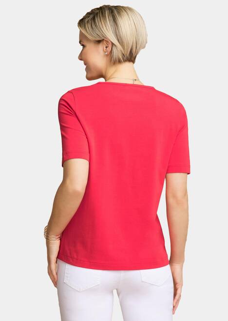 Halbarm Basic-Shirt aus Baumwolle