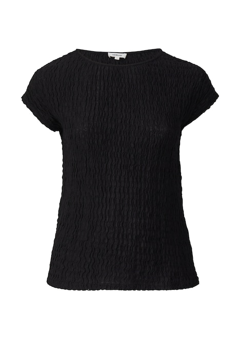 Strukturiertes T-Shirt aus Baumwollmix im Relaxed Fit