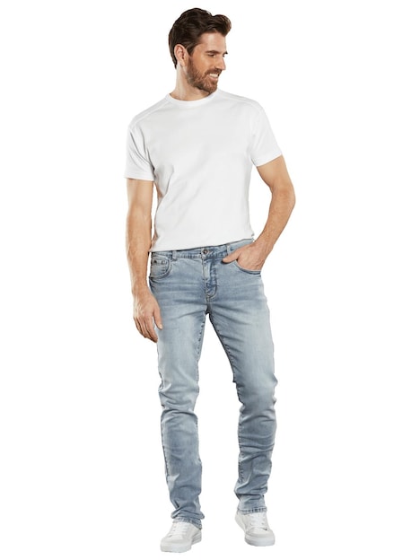Herren Super-Stretch-Jeans regular , Hellblau
