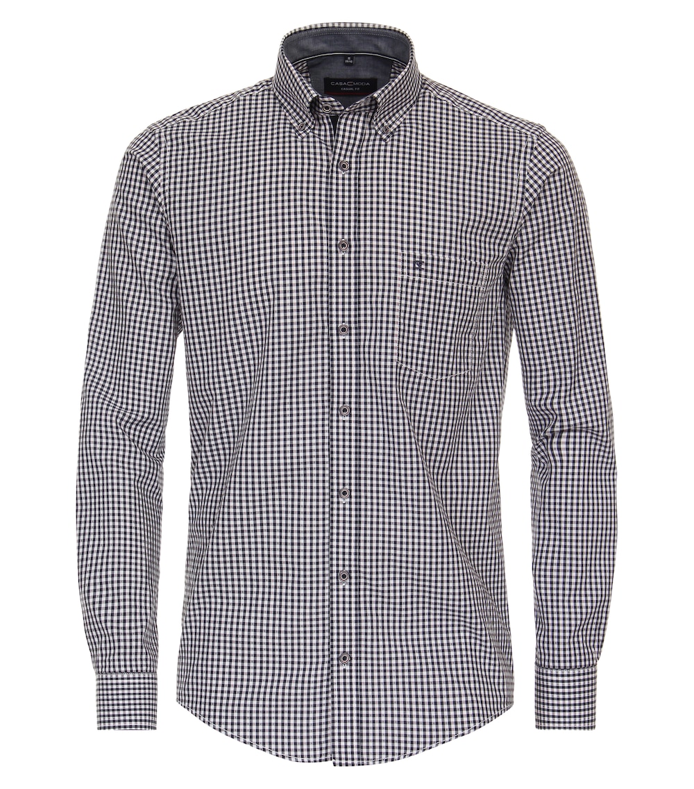 CASAMODA Freizeithemd extra langer Arm 72cm kariert Casual Fit