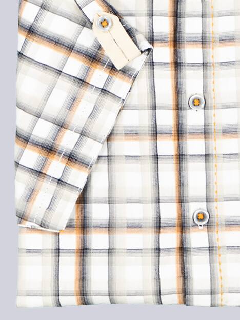 engbers Herren Kurzarm-Hemd gemustert , Orange