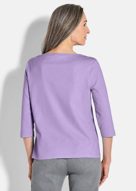 Basic Shirt mit U-Boot-Ausschnitt