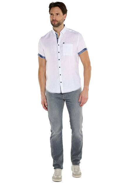 Kurzarm-Hemd aus Leinen