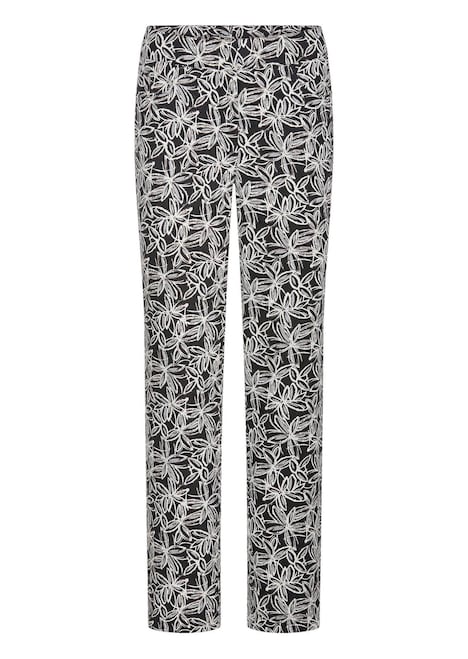 Luftige Viskosehose mit Blütenmuster
