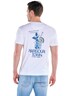 Herren T-Shirt mit Rückenprint , Reinweiss